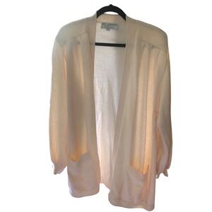 ST. JOHN by Marie Gray SZ L long sleeve open cardigan with pocket’s designer